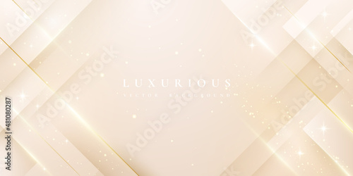 Luxurious modern background. Background with shiny gold lines and blank space for promotional text.