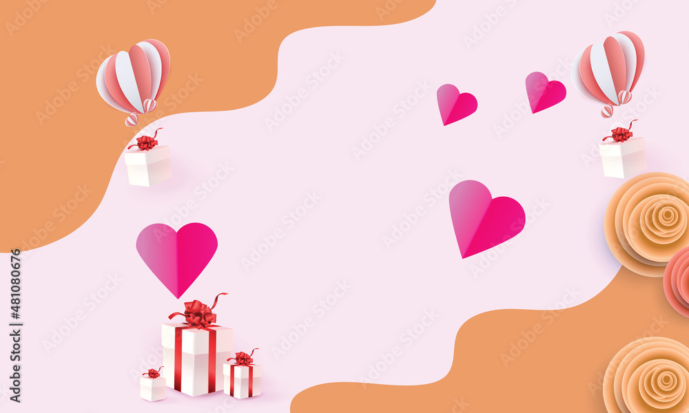 valentine backgrounds heart red sky pink frame banner design concept poster card vector valentine backgrounds heart red sky pink frame banner design concept poster card vector