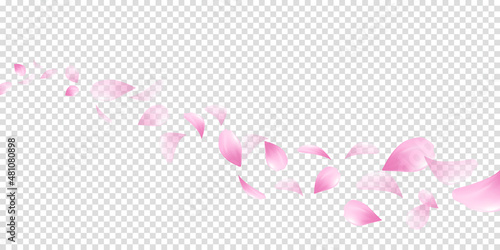 桜が舞い散る様子。春をイメージしたデザイン素材