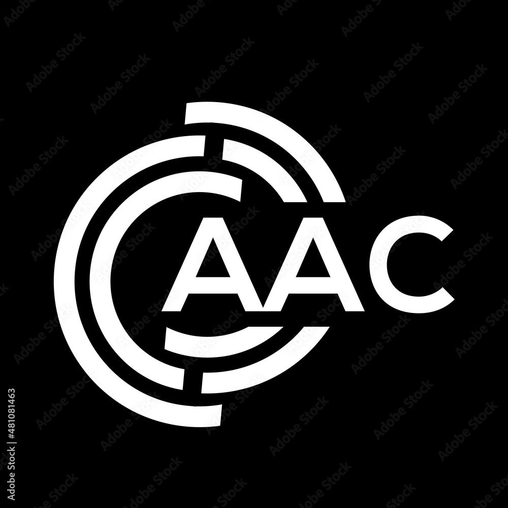 AAC letter logo design on black background. AAC creative initials letter logo concept. AAC letter design. AAC letter logo design on black background. AAC creative initials letter logo concept. AAC letter design.