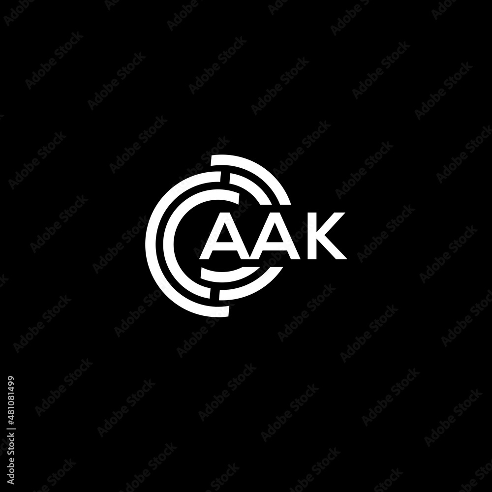 AAK letter logo design on black background. AAK creative initials letter logo concept. AAK letter design. AAK letter logo design on black background. AAK creative initials letter logo concept. AAK letter design.