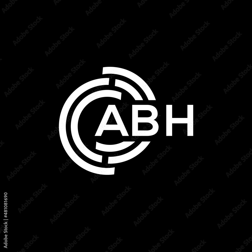 ABH letter logo design on black background. ABH creative initials letter logo concept. ABH letter design. ABH letter logo design on black background. ABH creative initials letter logo concept. ABH letter design.