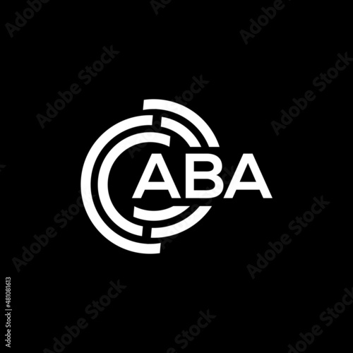 ABA letter logo design on black background. ABA creative initials letter logo concept. ABA letter design.