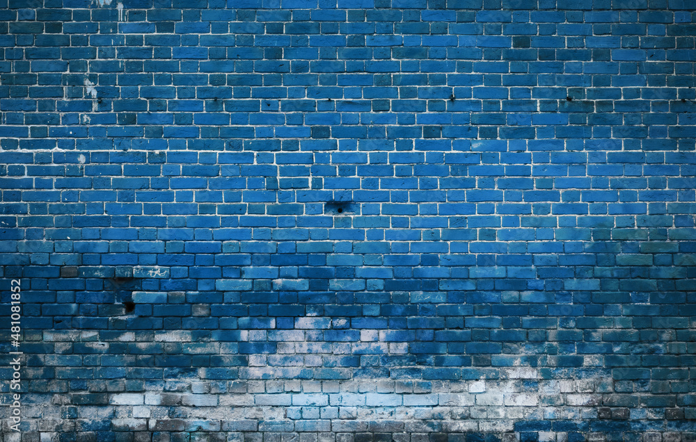 Fototapeta premium old blue brick wall