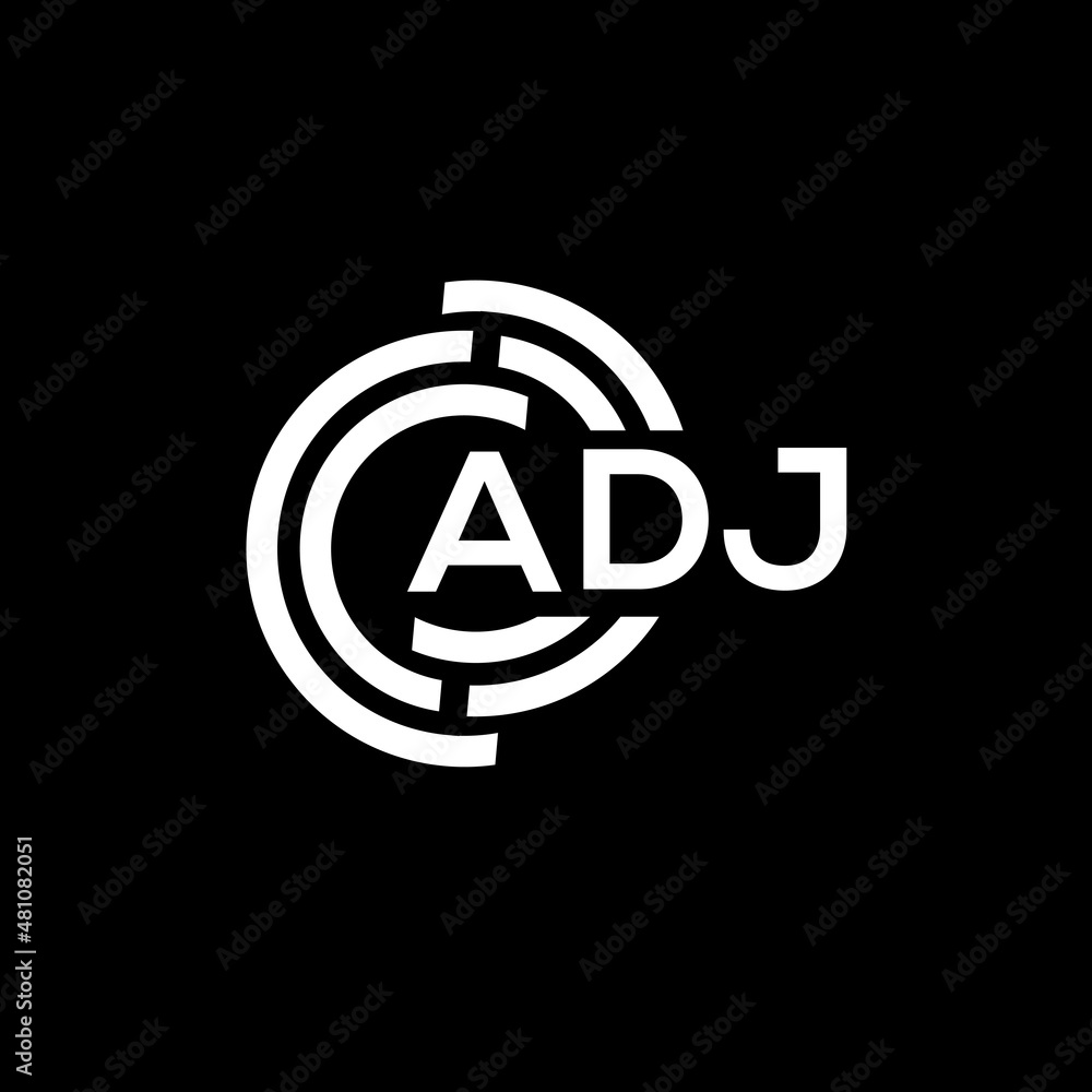 ADJ letter logo design on black background. ADJ creative initials letter logo concept. ADJ letter design. ADJ letter logo design on black background. ADJ creative initials letter logo concept. ADJ letter design.