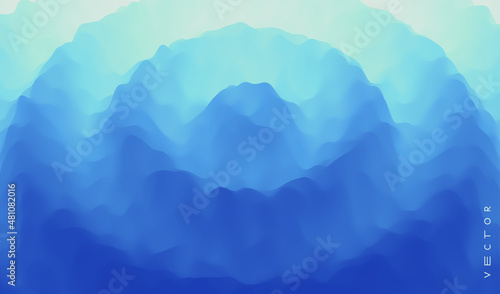 3D wavy background with ripple effect. Abstract vector illustration. Design template. Modern pattern.