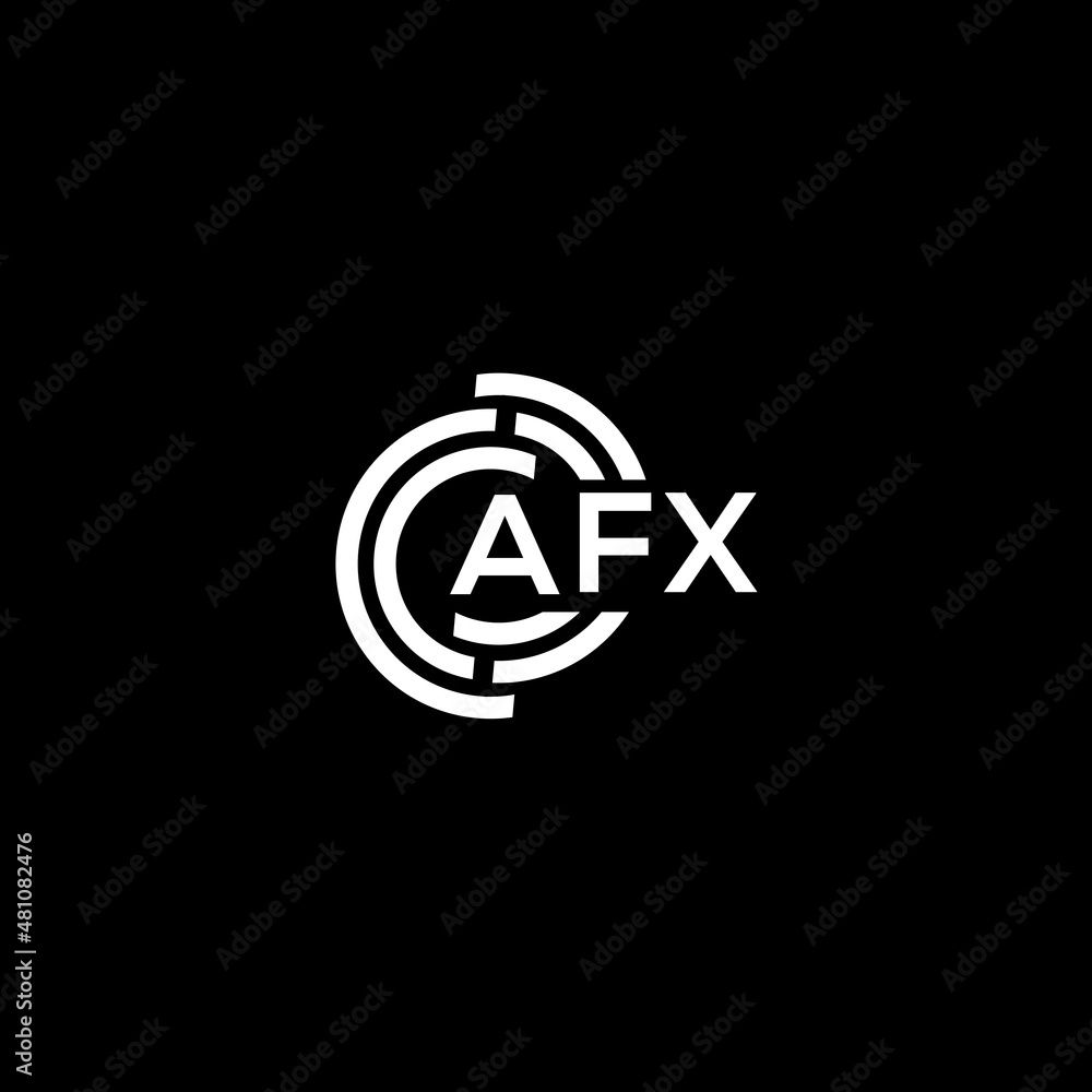 AFX letter logo design on black background. AFX creative initials letter logo concept. AFX letter design. AFX letter logo design on black background. AFX creative initials letter logo concept. AFX letter design.