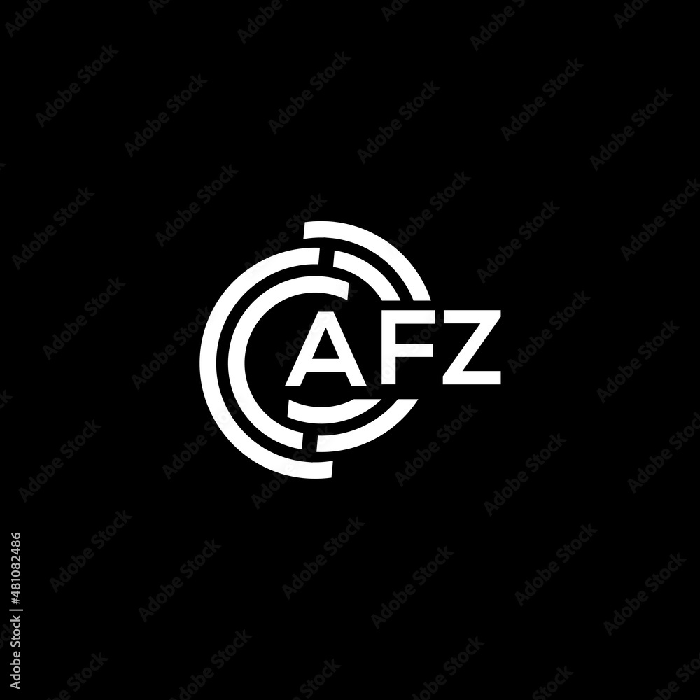 AFZ letter logo design on black background. AFZ creative initials letter logo concept. AFZ letter design. AFZ letter logo design on black background. AFZ creative initials letter logo concept. AFZ letter design.