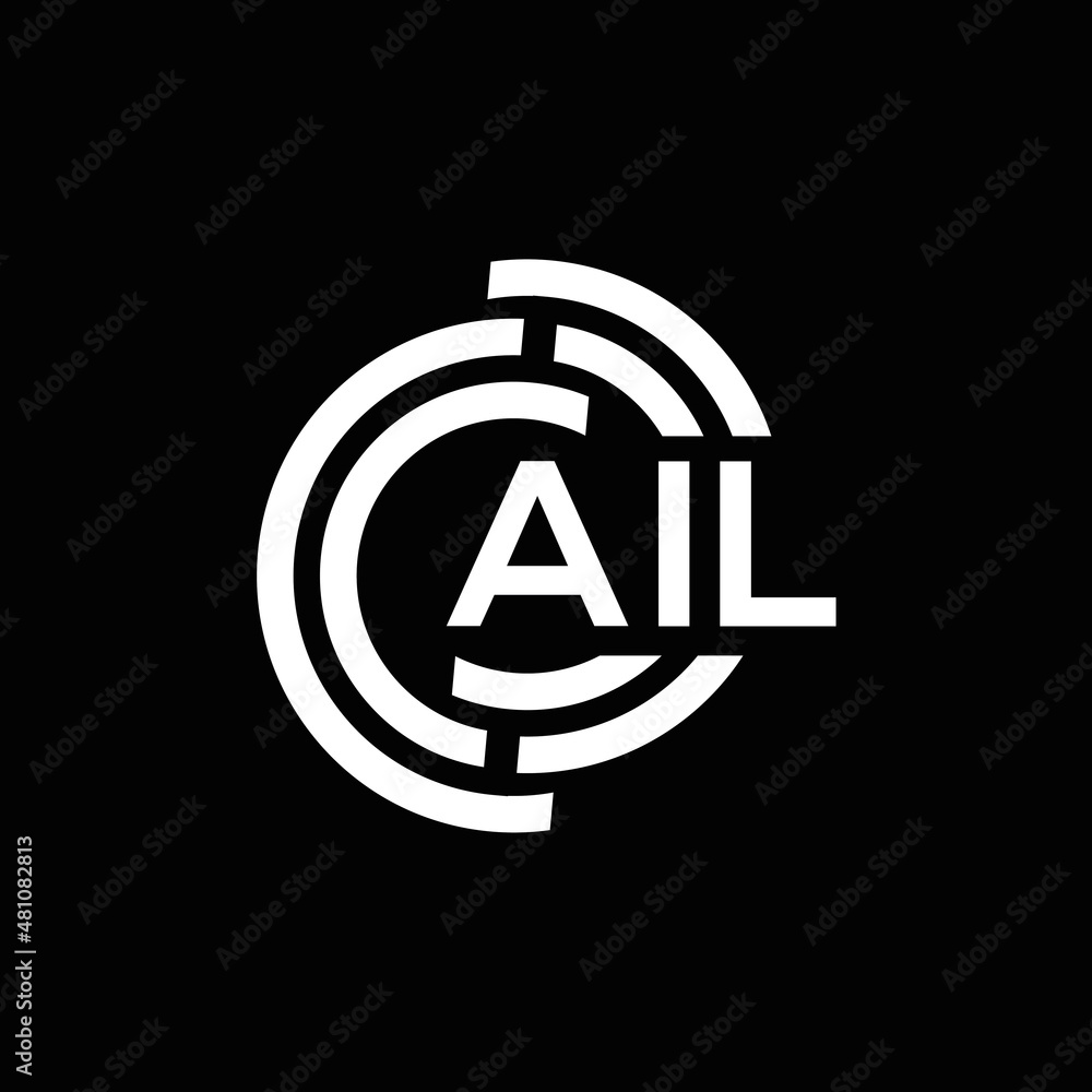 AIL letter logo design on black background. AIL creative initials letter logo concept. AIL letter design. AIL letter logo design on black background. AIL creative initials letter logo concept. AIL letter design.