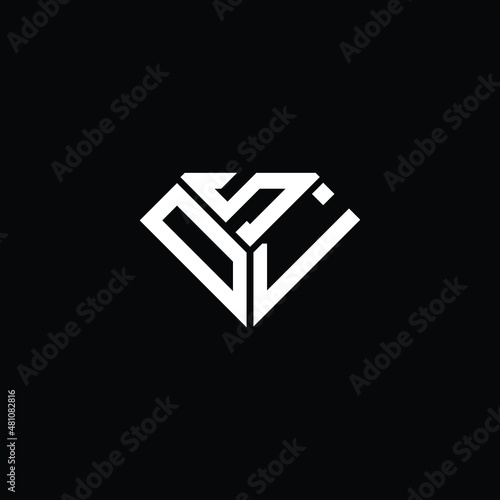 DSJ letter logo creative design. DSJ unique design photo