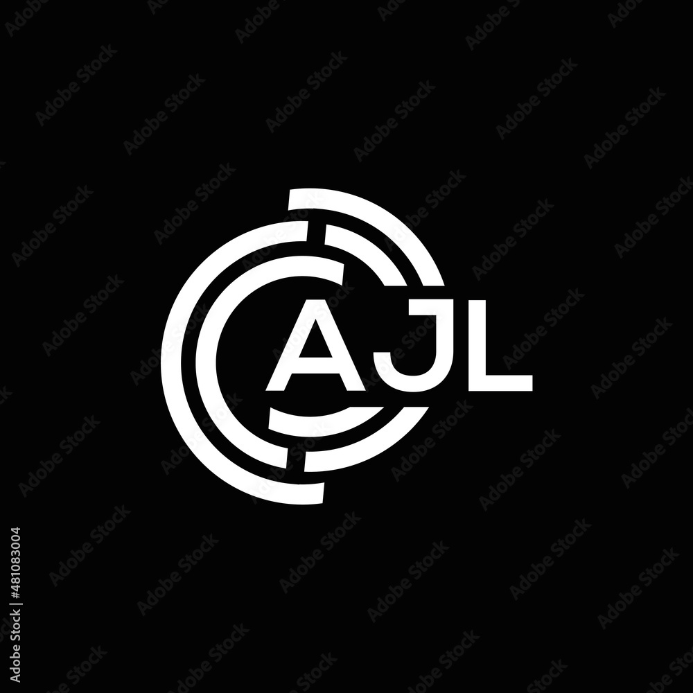 AJL letter logo design on black background. AJL creative initials letter logo concept. AJL letter design. AJL letter logo design on black background. AJL creative initials letter logo concept. AJL letter design.