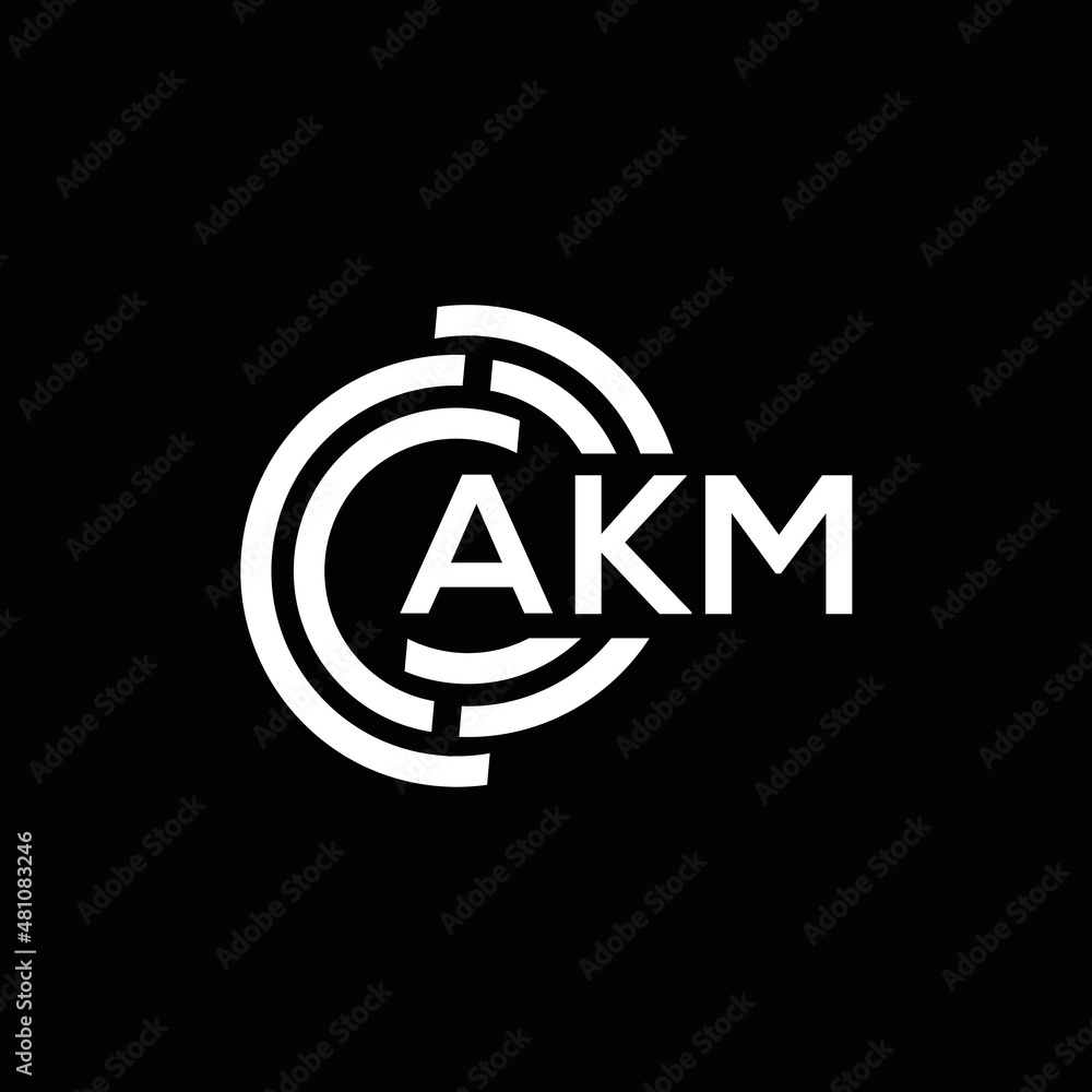 AKM letter logo design on black background. AKM creative initials letter logo concept. AKM letter design. AKM letter logo design on black background. AKM creative initials letter logo concept. AKM letter design.