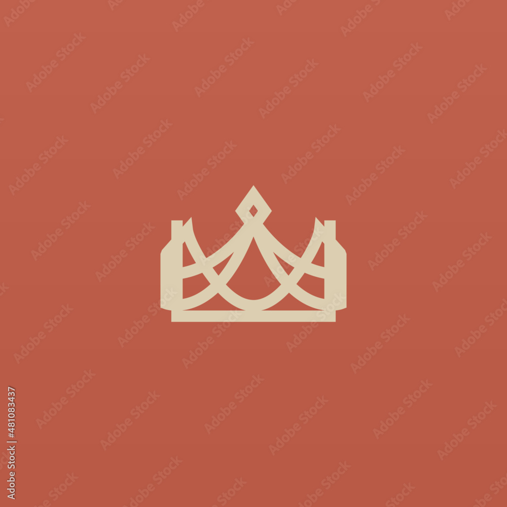 Flat Simple and Minimalist Elegant Crown Logo Design Concept Vector Flat Simple and Minimalist Elegant Crown Logo Design Concept Vector