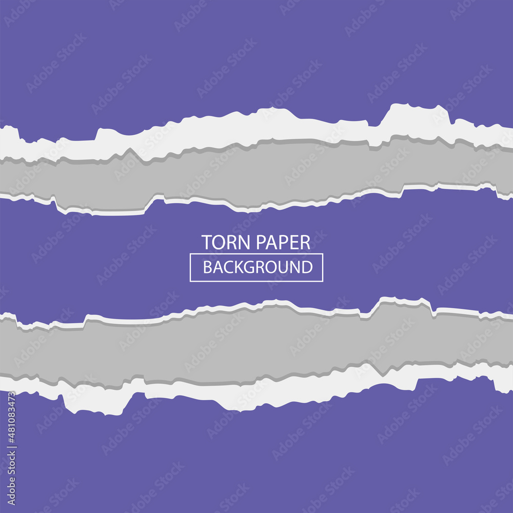 purple torn paper poster