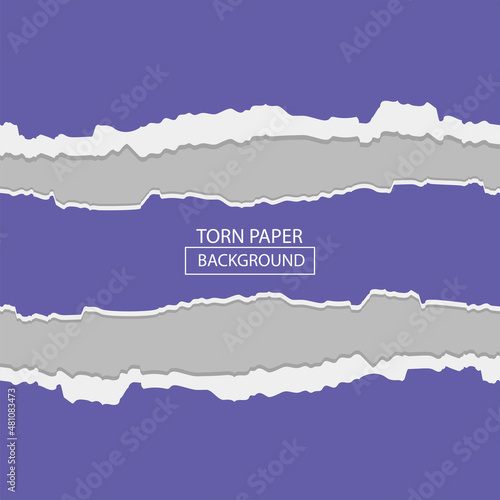 purple torn paper poster