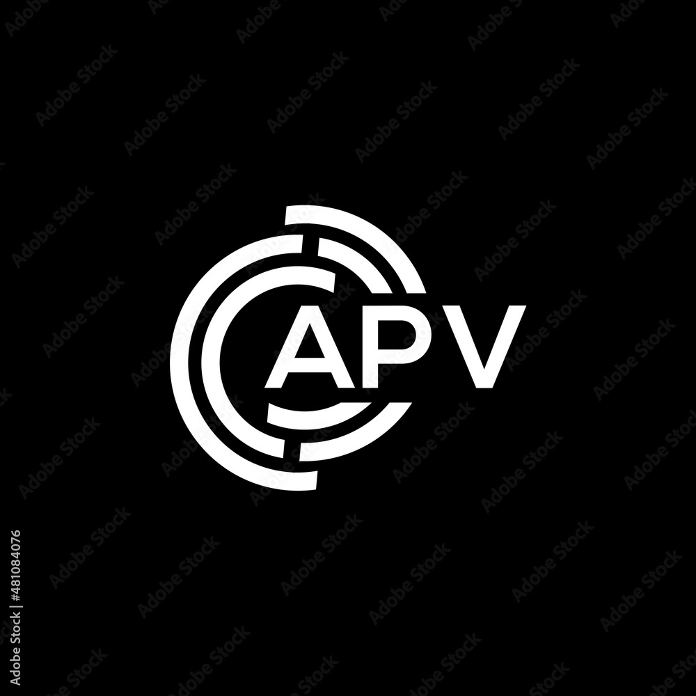 APV letter logo design on black background. APV creative initials letter logo concept. APV letter design. APV letter logo design on black background. APV creative initials letter logo concept. APV letter design.