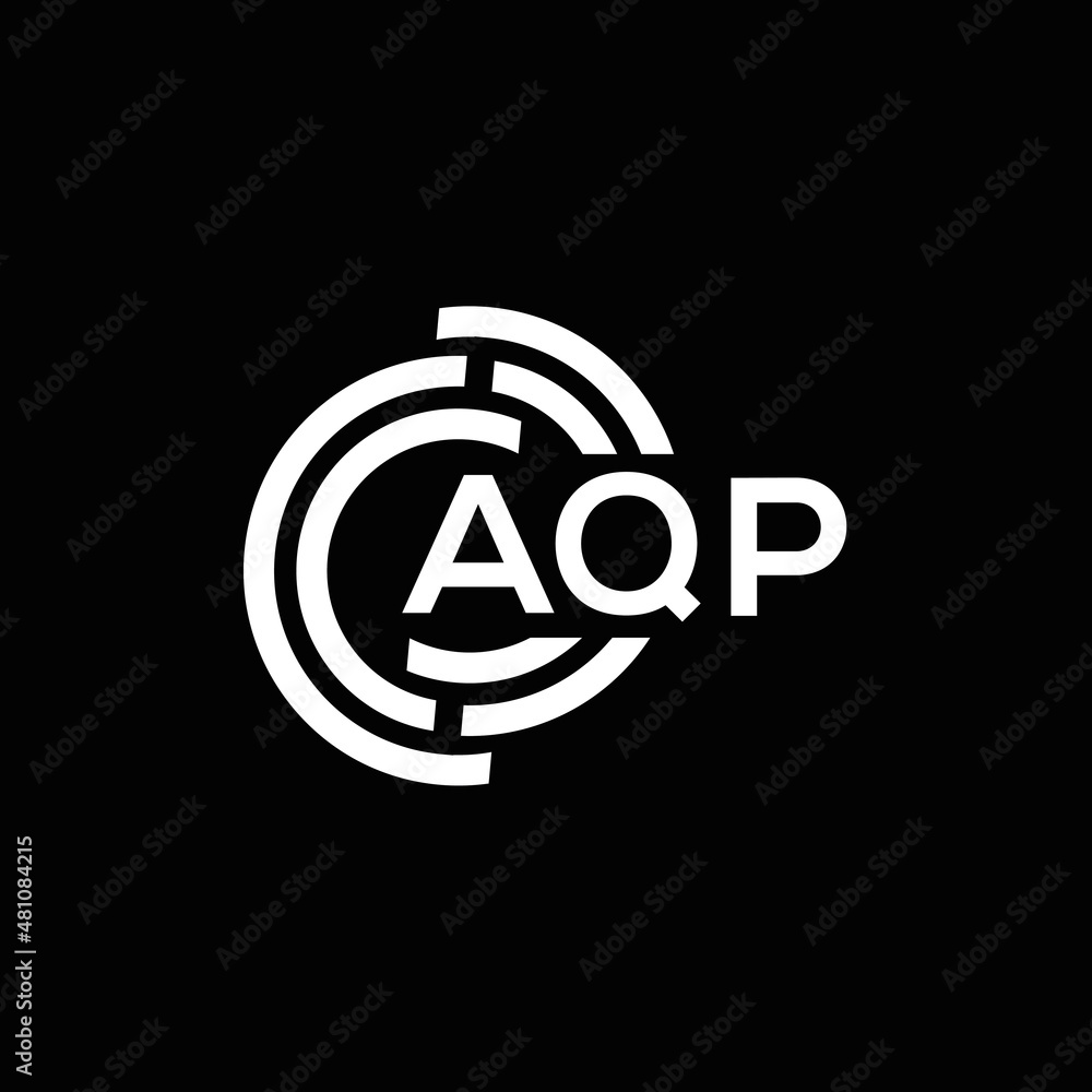 AQP letter logo design on black background. AQP creative initials letter logo concept. AQP letter design. AQP letter logo design on black background. AQP creative initials letter logo concept. AQP letter design.