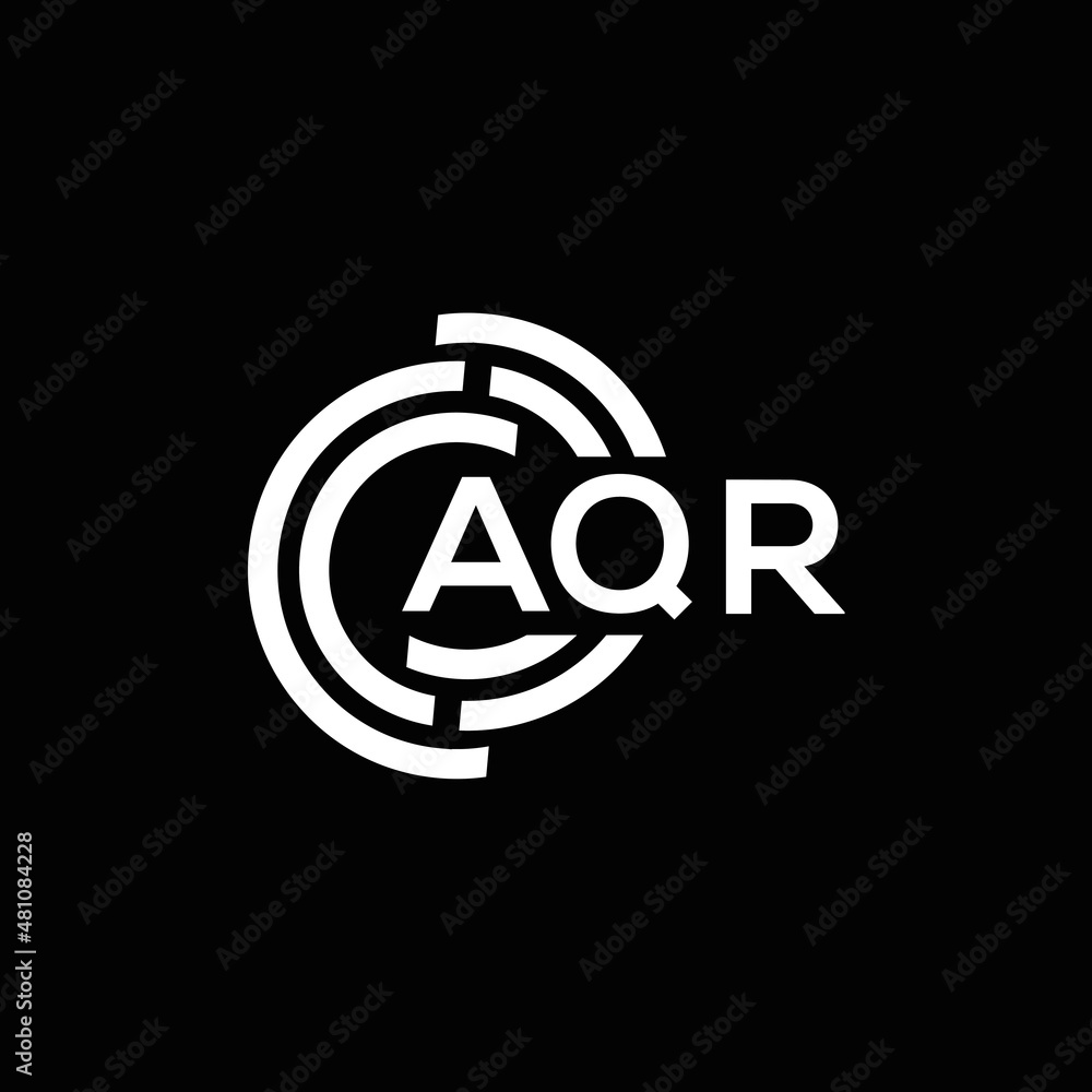AQR letter logo design on black background. AQR creative initials letter logo concept. AQR letter design. AQR letter logo design on black background. AQR creative initials letter logo concept. AQR letter design.