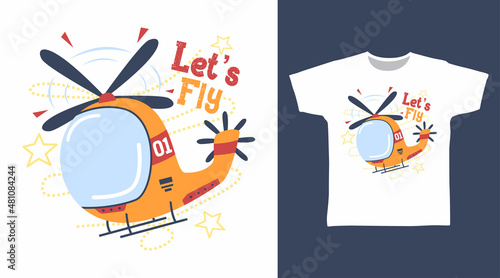 Cool helicopter tee design concept