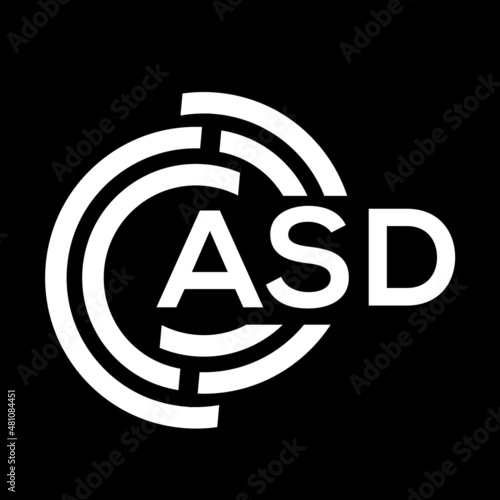 ASD letter logo design on black background. ASD creative initials letter logo concept. ASD letter design.