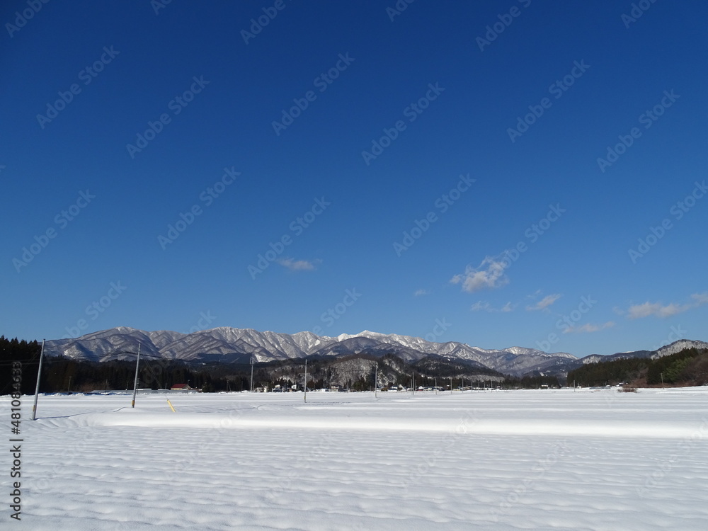 冬の農村風景 冬の農村風景
