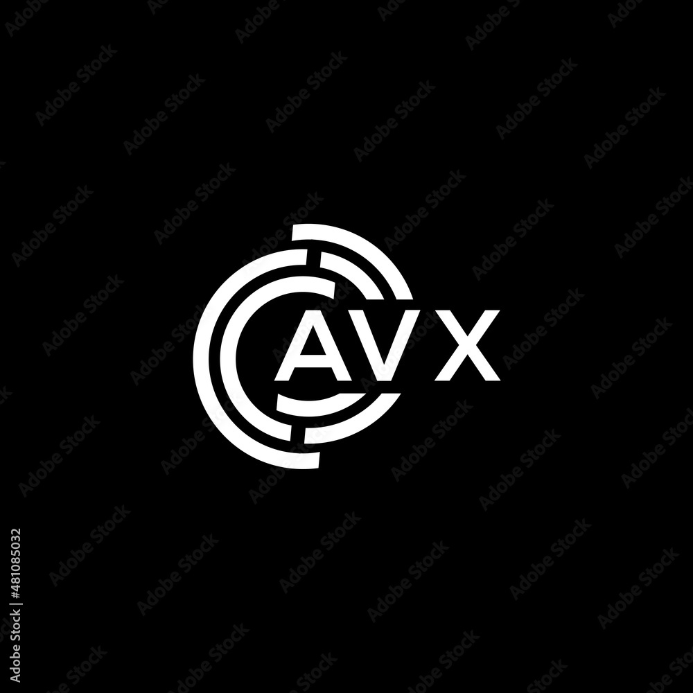AVX letter logo design on black background. AVX creative initials letter logo concept. AVX letter design. AVX letter logo design on black background. AVX creative initials letter logo concept. AVX letter design.