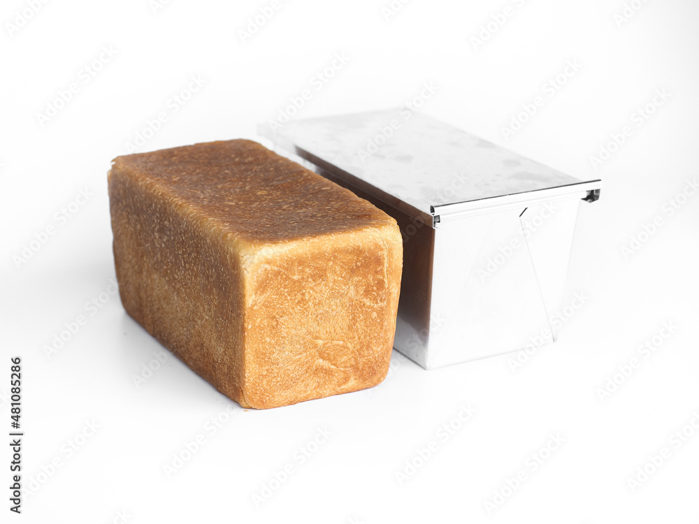bread loaf with baking tin mold bread loaf with baking tin mold