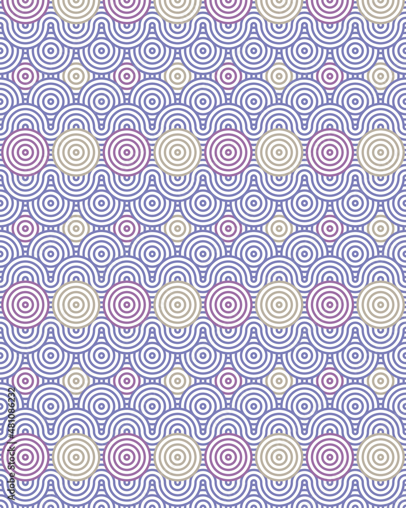 Circular vector patterns illustration