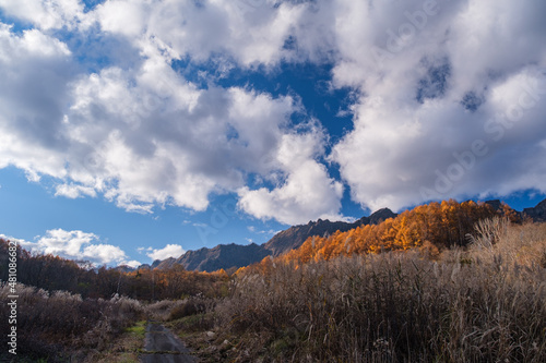 戸隠山の夕暮れ