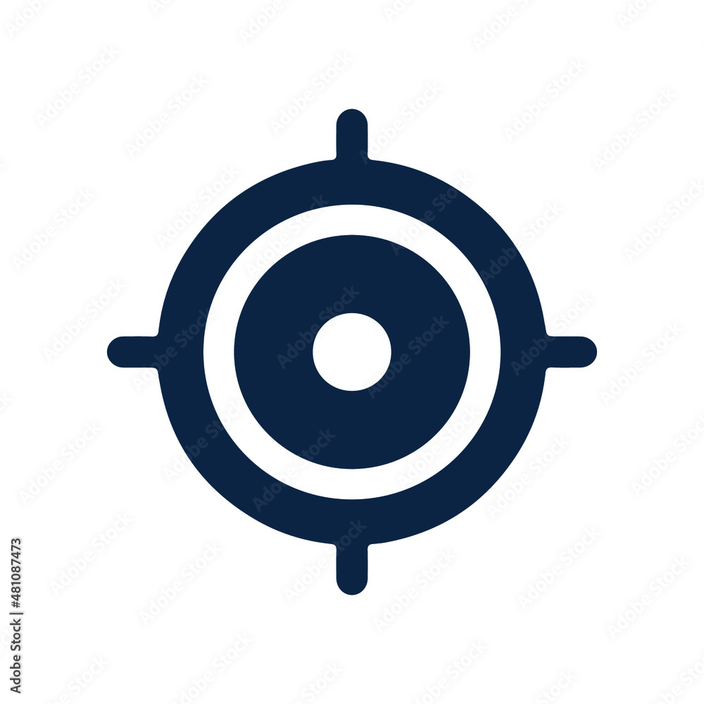 Crosshair shooting or goal icon Crosshair shooting or goal icon