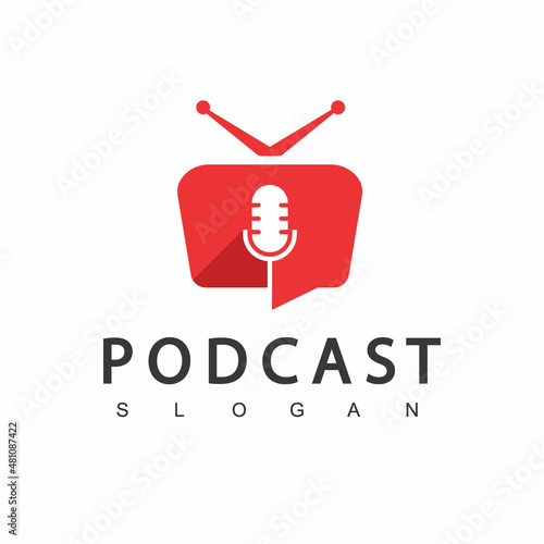Podcast Channel Or Radio Logo Design Template