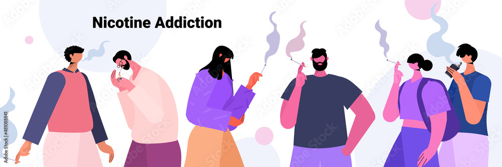 people smoking cigarettes bad habits unhealthy lifestyle nicotine addiction concept horizontal portrait people smoking cigarettes bad habits unhealthy lifestyle nicotine addiction concept horizontal portrait