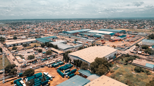Aerial view of the industrial area  Dar es salaam