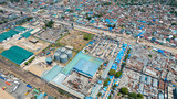 Aerial view of the industrial area, Dar es salaam