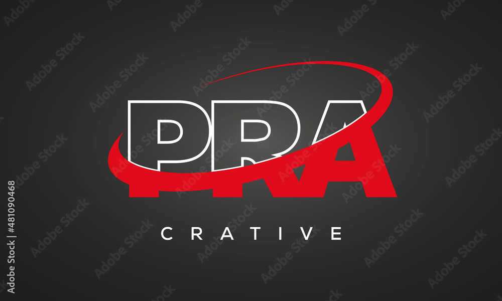 PRA creative letters logo with 360 symbol vector art template design PRA creative letters logo with 360 symbol vector art template design