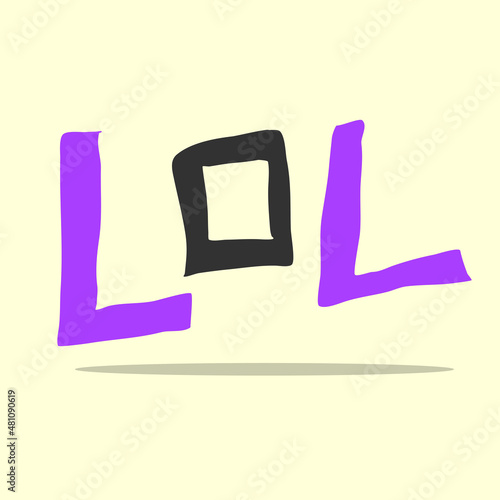 Lol. laughing out loud Vector illustration