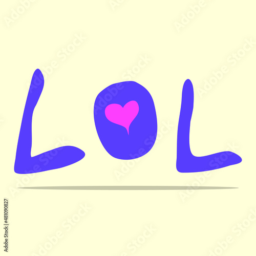 Lol. laughing out loud Vector illustration