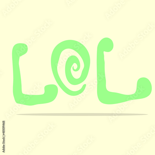 Lol. laughing out loud Vector illustration