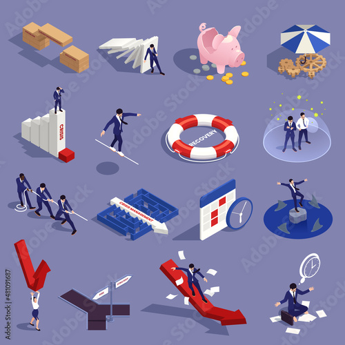 Crisis Management Isometric Set