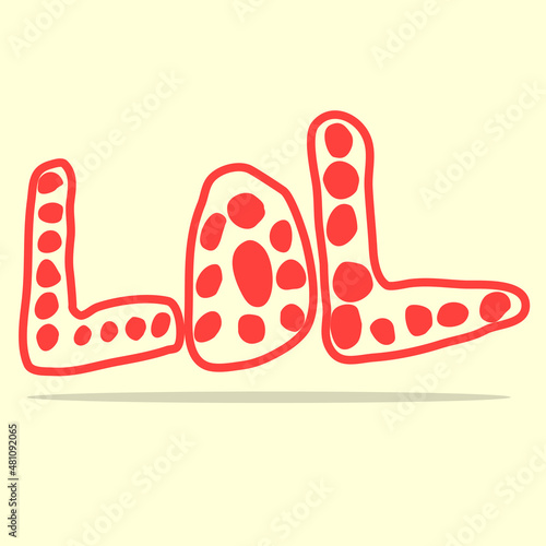Lol. laughing out loud Vector illustration