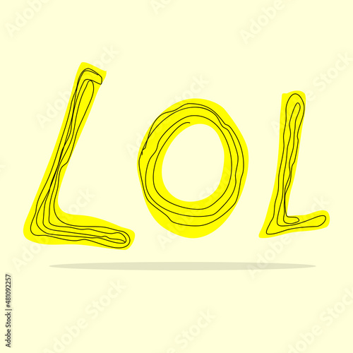 Lol. laughing out loud Vector illustration