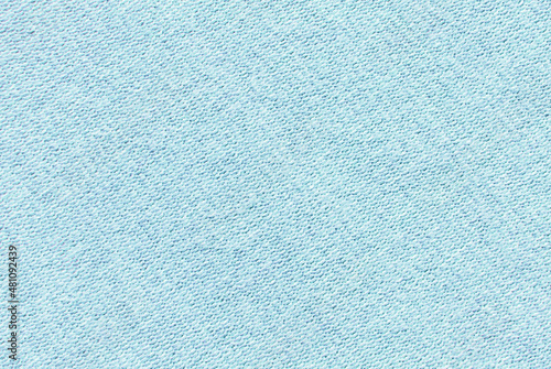 Soft light blue cotton boucle fabric texture or background