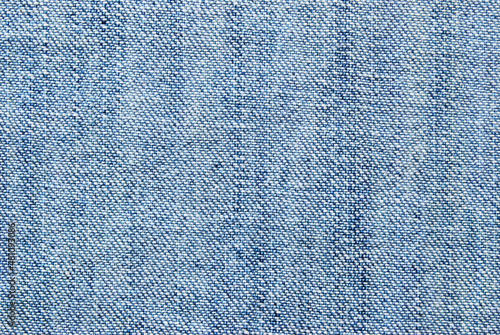 Quadro su tela Fabric texture, light blue denim fabric texture as background