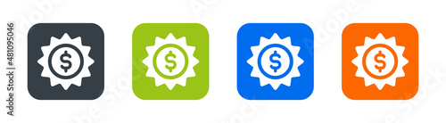 Fotografija Money award vector icon on white background