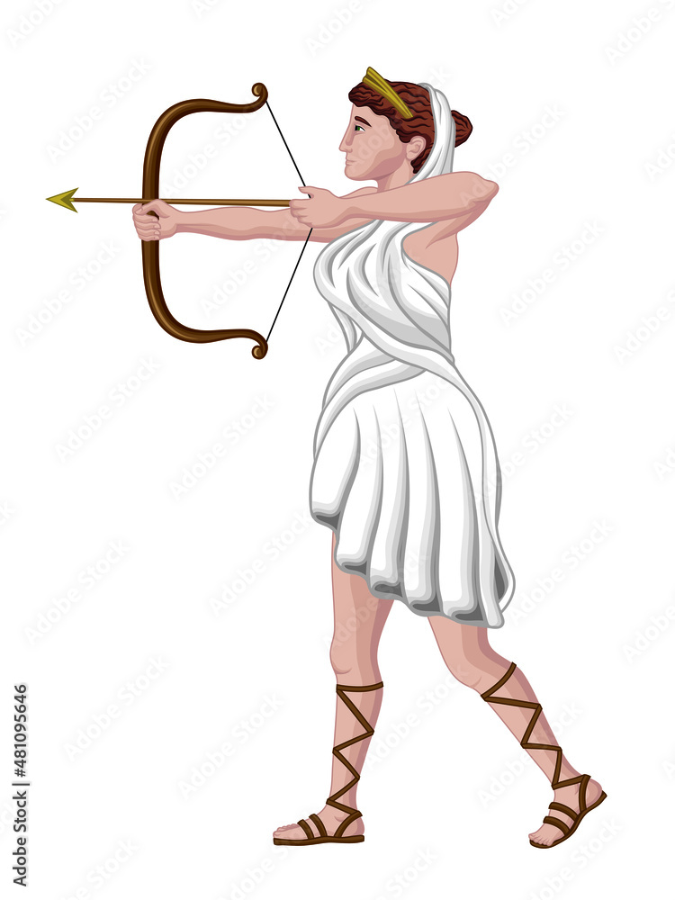 Vector illustration of the Greek goddess Artemis Vector illustration of the Greek goddess Artemis