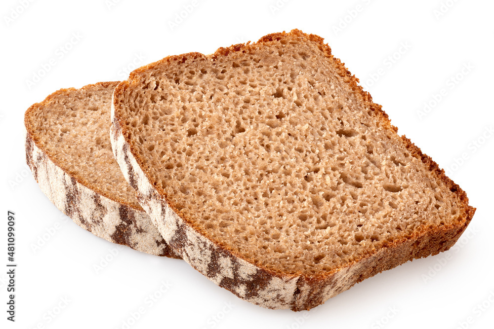 Slices of rye bread. Slices of rye bread.