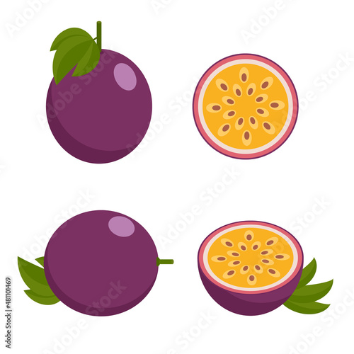 passion fruit, a collection of isolated fruits photo