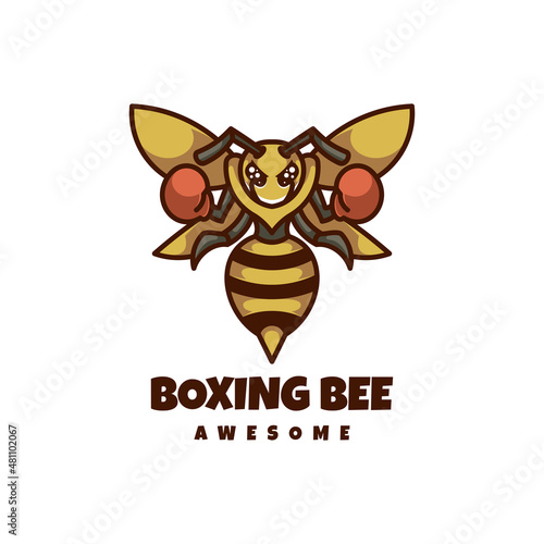 Illustration vector graphic of Boxing Bee, good for logo design