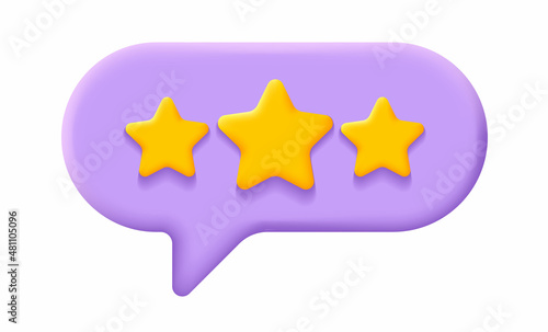 Testimonials Icon. Feedback Symbol. Customer Review Rating, Customer Relationship Management. 3d Vector Illustration.