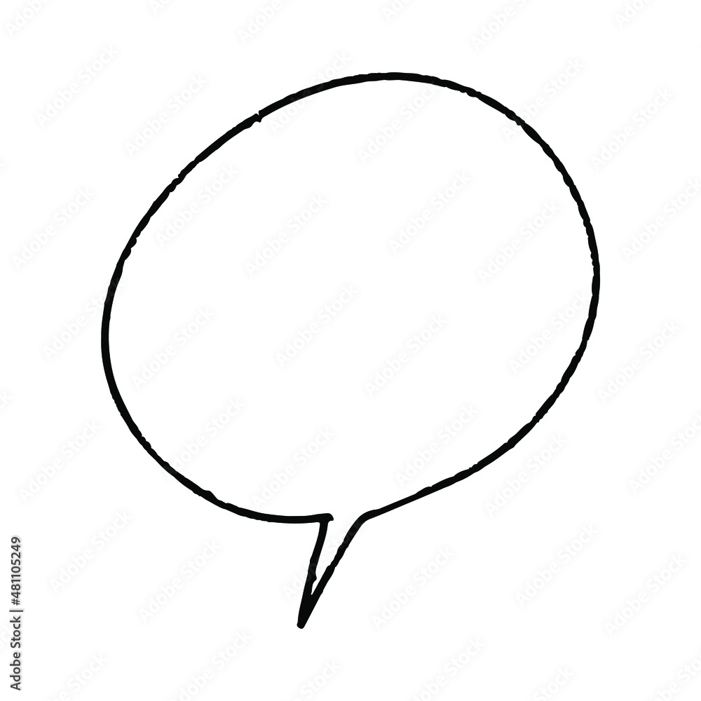 Speech bubble set, comic cloud shape. Hand drawn doodle sketch style. Speech bubble chat, message element, quote text, dream, think. Stock vector illustration on white backgroung. Speech bubble set, comic cloud shape. Hand drawn doodle sketch style. Speech bubble chat, message element, quote text, dream, think. Stock vector illustration on white backgroung.